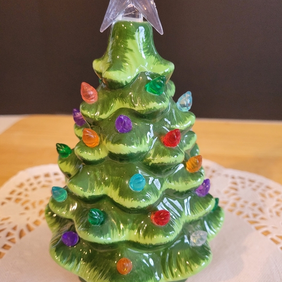 Ceramic Christmas Tree Light-up 7.5" Christmas is Forever & 4.5" Mini - Picture 6 of 10